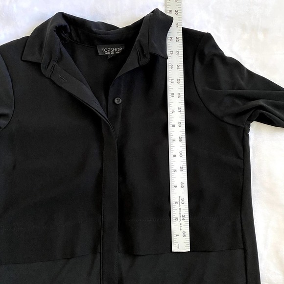 Topshop | Black Longsleeve Button Down Shirtwaist Dress | Size: 2 - Picture 8 of 9